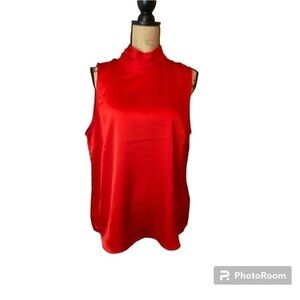 Elegant Red Sleeveless Top